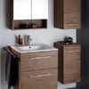 Geberit 501.246.00.1 Selnova Square Комплект меблів для ванної кімнати: тумба під раковину 100см з 2-ма шухлядами + раковина slim rim з 1отв.під зміш. та переливом, колір горіх темний