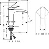 Hansgrohe 75020700 Vivenis Змішувач д/раковини з д/к, білий матовий