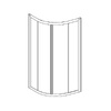 Geberit 560.121.00.2 GEO Душова кабіна, 1/4 кола, 90х90см, h=190см, скло прозоре, проф.сріблястий