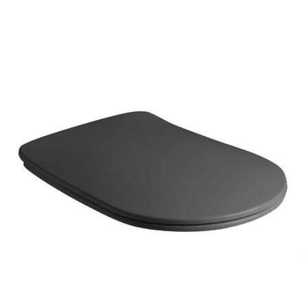 Kerasan 5391 31 Nolita Кришка д/унітазу SLIM, soft close, quick release, чорний матовий