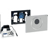 Geberit 115.856.SN.6 HyTronic Змивна клавіша Sigma10, для бачків 8см, електронний змив, 230В, подвійний змив, автоматичний/безконтактний/ручний, нержавіюча сталь матова