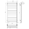 Devit AL5001000 ALLROUND Рушникосушарка водяна П12 500х1000 з нержавійки, колір хром