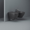 ArtCeram TEV006 17;00+TEA011 17 TEN Підвісний безобідковий унітаз, чорний матовий з кришкою для унітазу soft-close, чорна матова