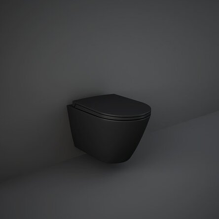 Rak ceramics RST23504A FEELING Унітаз підвісний, Rimless, чорний матовий