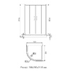 Devit FEN0301PDEV NYMFA (NEW) Душова кабіна + піддон FTR0609, скло груша (шиншила), 900x900 (2уп)
