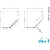 Devit FEN0223 COMFORT Кабіна душова, п'ятикут. 100х100, без піддона, скло прозоре