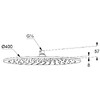 Kludi 643408700 A-QA matt black Верхній душ-400
