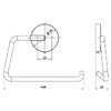 Emco 4300 133 00 Round Тримач паперу, чорний матовий