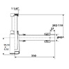 Devit DEV001586 дизайн сифон для раковини, хром, підключення 1/4'', випуск d32/d40