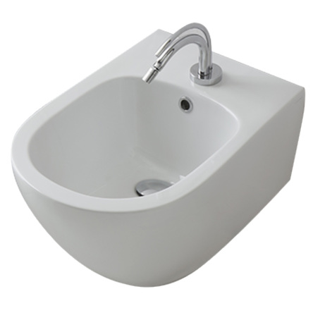 Kerasan 3724 30 AQUATECH Біде з 1 отв. під змішувач із шумоізоляційною пластиною, білий матовий