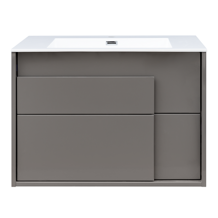 Devit 0021160G CITY Тумба 80 з раковиною, сірий колір (2пак)