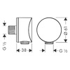 Hansgrohe 27453000 Fixfit S Шлангове підключення