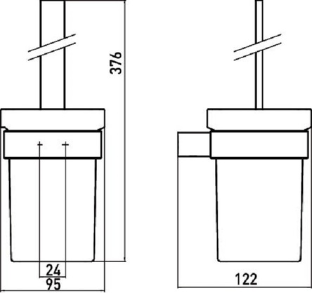 Emco 0515 001 00 LOFT Щітка для унітазу на стіну, хром