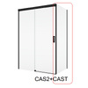 SanSwiss CAST0800607 BlackLine CADURA бічна стінка, 800 мм, скло прозоре, проф.чорний мат