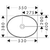 Hansgrohe 60165450 Xuniva D Раковина овальна без переливу, 550 x 400 мм, білий