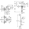 Grohe UA121624S1 Bau Flow Комплект змішувачів для ванни (3 пак)