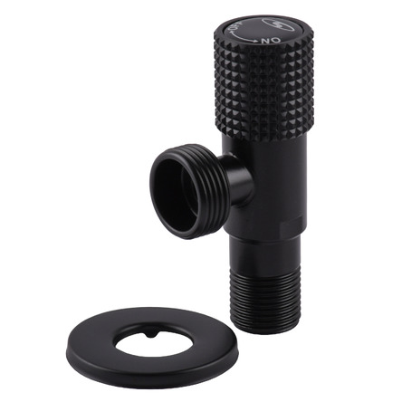 Кран кутовий кераміка SOLOMON EXCLUSIVE 1/2?X3/4? 989 BB (BLACK/BLACK) ( 1шт.)
