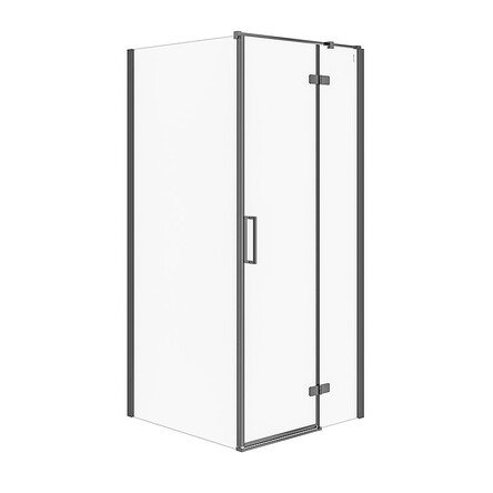 Душова кабіна Cersanit JOTA 90x90x195 правосторння  прозоре скло профіль чорний - S160-004