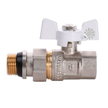 Quality Professional Кран кульовий з американкою Q PROFESSIONAL QP003 PN40 1/2? антипротікання, Білий метелик