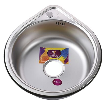 Мийка кухонна врiзна кругла 530х180 Decor MR 530 D Mira