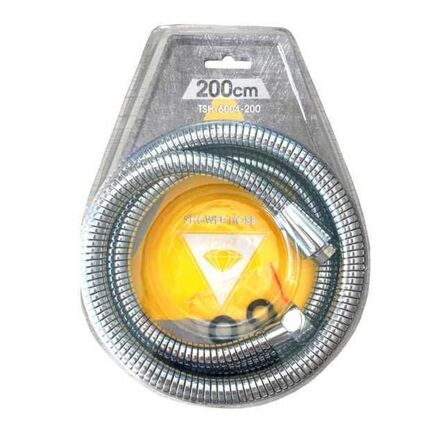 Шланг для душу Topaz TSH-6004-2,00м хром 200см посилений рухома гайка, Blister