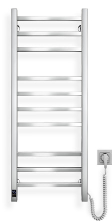 Електрична рушникосушарка Navin Loft 400х1000 Sensor з таймером, нержавіюча, права 10-043053-4010