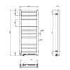 Електрична рушникосушарка Navin Loft 400х1000 Sensor з таймером, нержавіюча, права 10-043053-4010