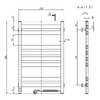 Navin Рушникосушка Ellipse 500х800 Sensor права - 10-045053-5080