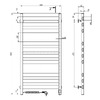 Navin Рушникосушка Ellipse 500х1000 Sensor ліва - 10-045153-5010