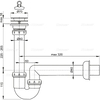 Alcaplast Сифон трубчастий з нержавіючою решіткою d70 - A800-DN40