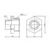 Ніпель редукційний SD Forte 3/8"х1/4" SF35996