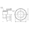 Перехід SD Forte 1/2"х3/8" ВЗ SF360159