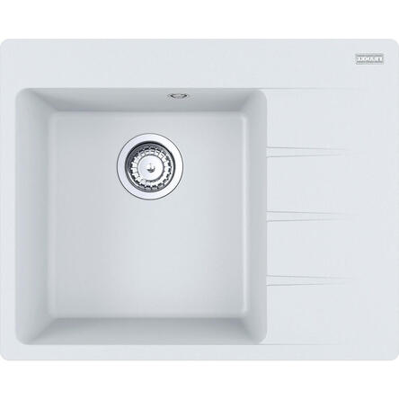 Кухонна мийка Franke Centro CNG 611-62 TL, накладна, крило праворуч, 62х50, граніт білий (114.0630.457)