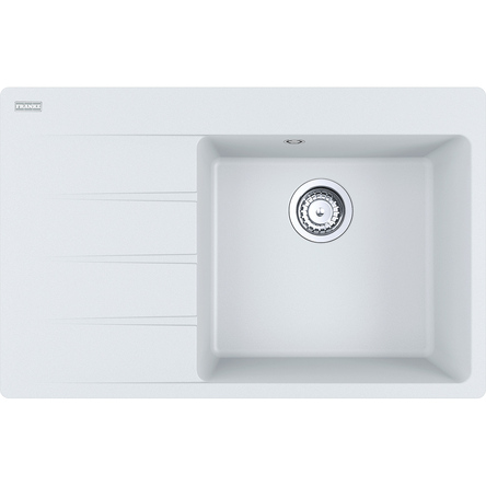 Кухонна мийка Franke Centro CNG 611-78 TL, накладна, крило зліва, 78х50, граніт білий (114.0630.465)