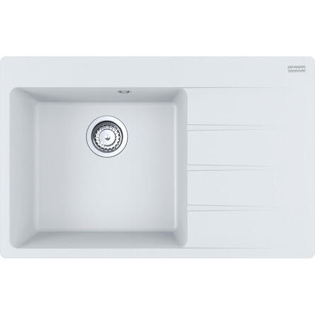 Кухонна мийка Franke Centro CNG 611-78 TL, накладна, крило праворуч, 78х50, граніт білий (114.0630.473)