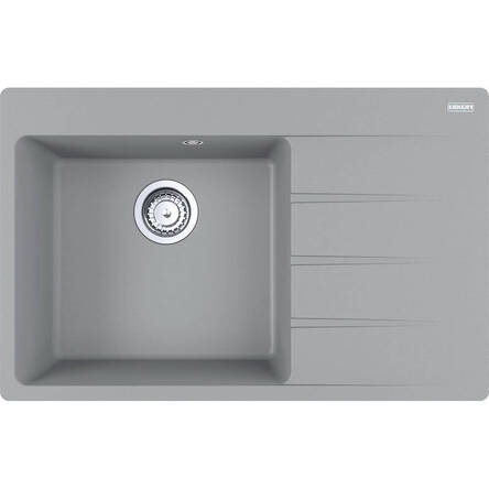 Кухонна мийка Franke Centro CNG 611-78 TL, накладна, крило праворуч, 78х50, граніт сірий камінь (114.0630.477)