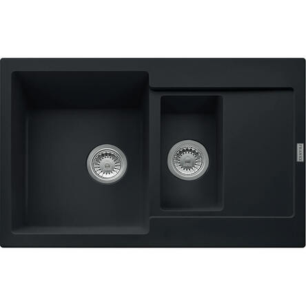 Кухонна мийка Franke MRG 651-78, накладна, оборотна, 2 чаші, 78х50, граніт чорний матовий (114.0631.461)