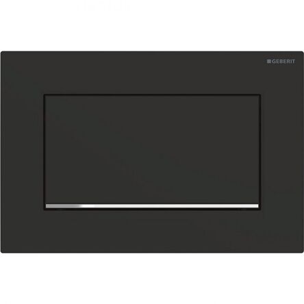 Панель змиву для унітазу Geberit Sigma30 одинарний змив, чорний матовий/хром (115.893.14.1)