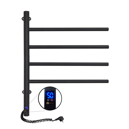 Navin Рушникосушка Arabesque 480х600 Sensor з таймером, чорний муар - 12-223033-4860
