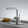 Змішувач для кухні Franke Atlas Clear Water, дворичажний, поворотний вилив, нерж. сталь (120.0179.978)