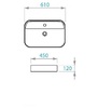 Koller Pool TREND умивальник на стільницю 610х450 мм - TR-0610M-WB
