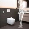 Унітаз-біде підвісний Geberit AquaClean Tuma Comfort, нержавіюча матова сталь/білий (146.294.FW.1)