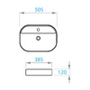 Koller Pool TREND умивальник на стільницю 505х385 мм - TR-0505-385M-WB
