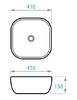 Koller Pool ROUND умивальник на стільницю 410х410 мм, чорний матовий - RN-0410-WB-MB