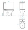 Koller Pool Edge NEW комплект : унітаз підлоговий з сидінням Soft-close + бачок (PRO) + гнучка підводка - EDPR-0615-RW + КР-6001