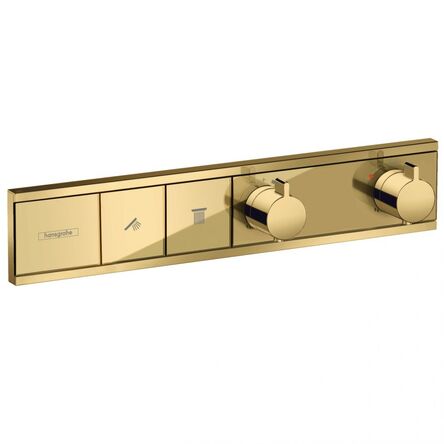 Термостат прихованого монтажу Hansgrohe RainSelect на 2 споживача, Polished Gold Optic (15380990)