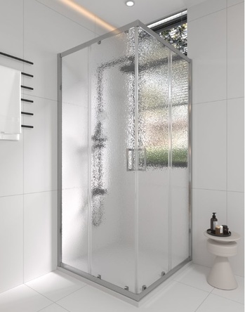 Koller Pool Душова кабіна розсувна, квадратна Line CUBE 900*900мм, хром, cкло 6мм grape - LNCU90G