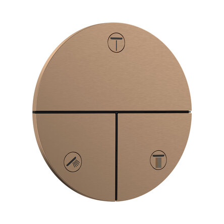 Перемикач Hansgrohe ShowerSelect Comfort S на 3 функції, Brushed Bronze (15558140)