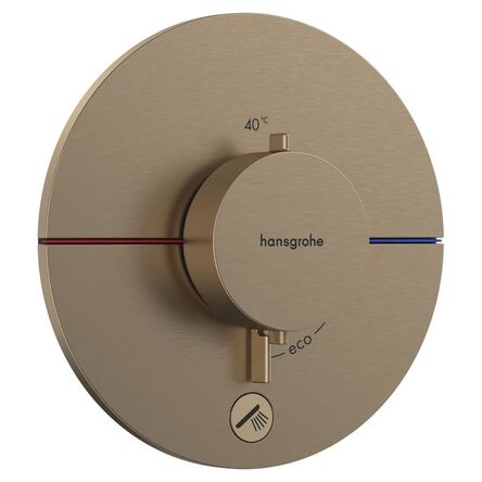 Термостат прихованого монтажу Hansgrohe ShowerSelect Comfort S HighFlow на 1 функцію, Brushed Bronze (15562140)