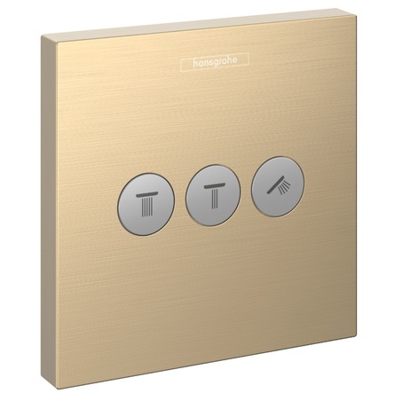 Перемикач Hansgrohe ShowerSelect на 3 клавіші, Brushed Bronze (15764140)